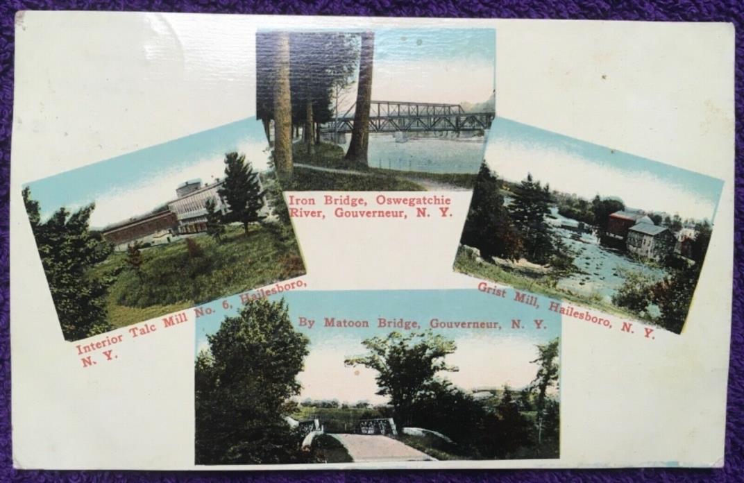 ANTIQUE 1911 NEW YORK STATE POSTCARD = MEZZOCHROME - FREEMAN N.Y.