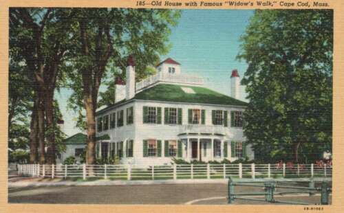 Postcard Cape Cod MA Old House with Famous 