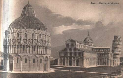 Postcard Italy Pisa- Piazza del Duomo SKU 1477PC