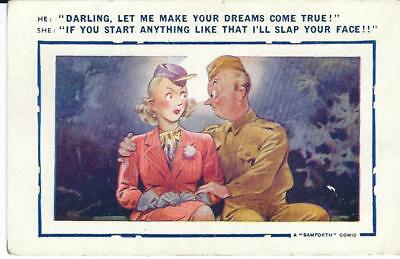 A BAMFORTH COMIC POST CARD WW II UNPOSTED