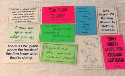 Vintage Lot of 10 Jumbo Comic Sayings Post Cards, 9 1/2