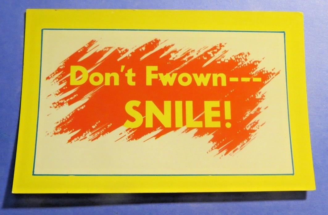 Don't frown Funny Comic Vintage Old  Postcard PC1491