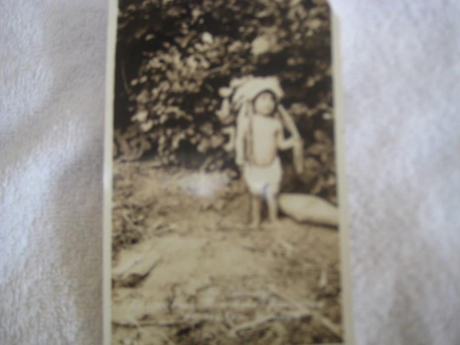 Real Photo Post Card of Big Chief M from Wisconsin Reservation Baby Photo