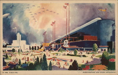 1933 Chicago Worlds  A Century of Progress Linen Postcard