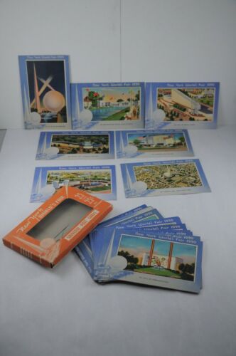 Set of 25 New York World's Fair postcards 1939 Linen Miller Art Co. -Unused