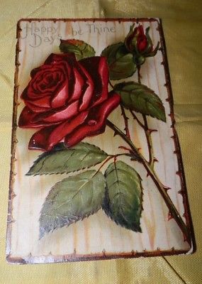 Vintage Greeting Postcard Picturing A Rose-