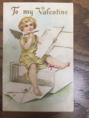 VINTAGE Postcard - To my Valentine (305MT)