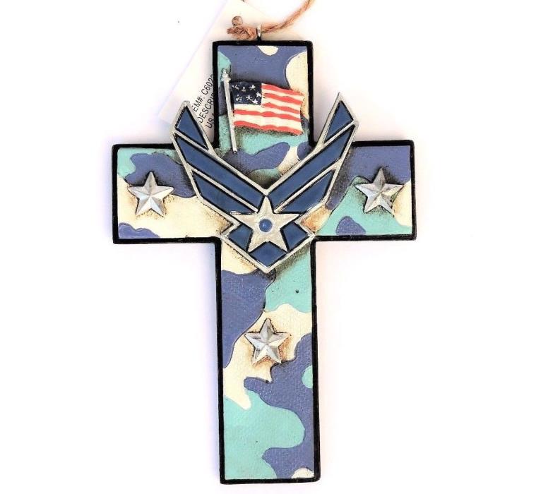 Air Force Cross Ornament US Militaria Patriotic New 5x3 1/4 inches