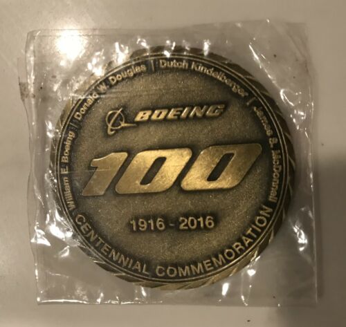 NEW RARE Boeing 100th Anniversary Centennial Commemoration Coin Military Veteran