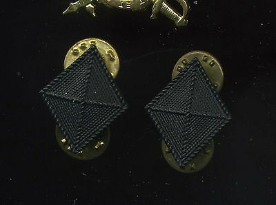 Pair of US Army Officer Finance Corps Branch BOS Uniform Pins - Subdued