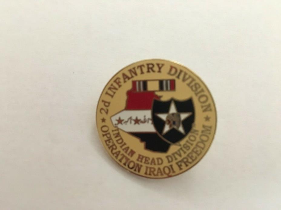 2ND INFANTRY DIVISION IRAQI FREEDOM HAT/LAPEL PIN