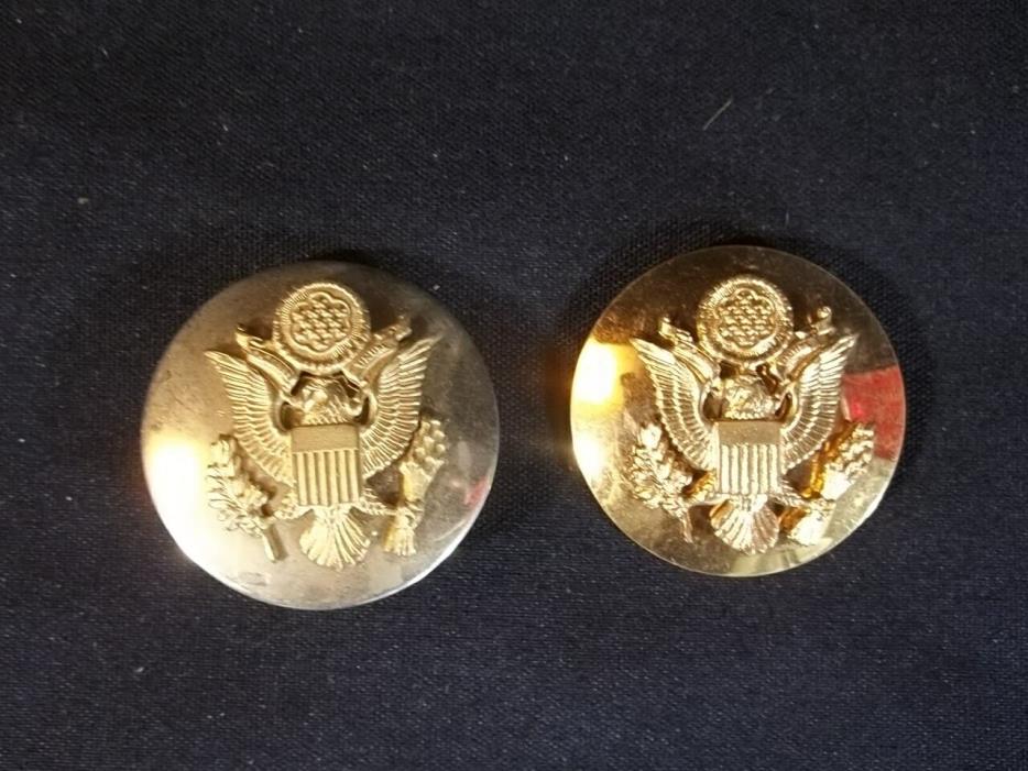 US Army Golden Eagle Insignia Hat Pin Lot of 2