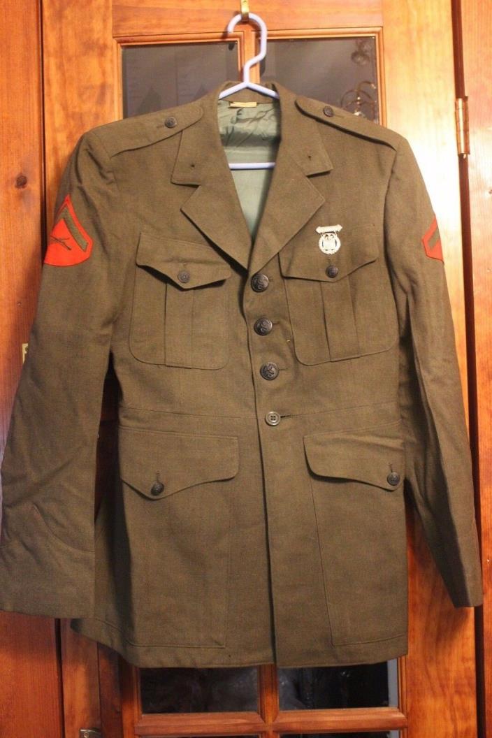 Vintage USMC Jacket Pants Green Jacket Size 38 R Pants Size 31 x 36 Serge