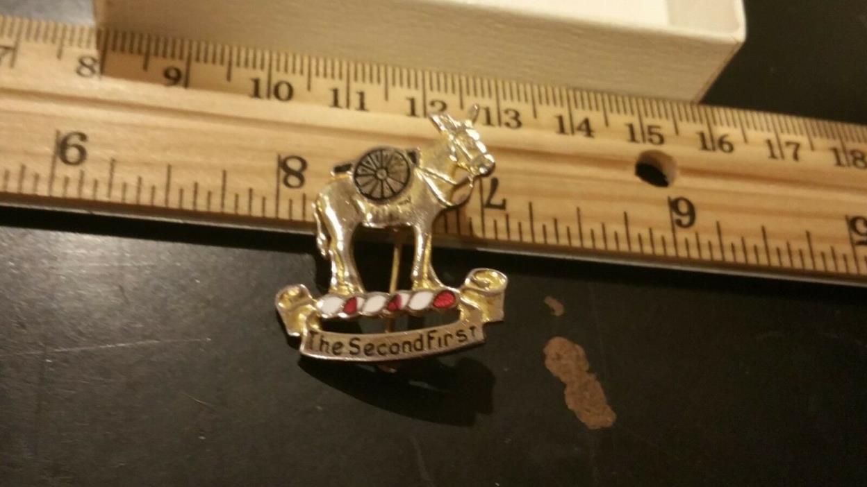 DONKEY PIN FROM THE SECOND FIRST REGIMENT ARMY GEMSCO