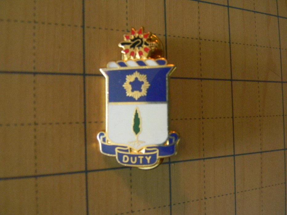 US Army 21ST Infantry  Support DUI unit insignia crest pin V21 USA Made