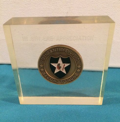 2nd Infantry Division Chaplain Challenge Coin In Sincere Appreciation Encased