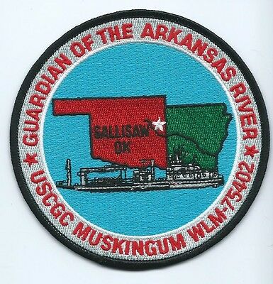 United States Coast Guard USCG patch Muskingum WLM-75402 Sallisaw, OK 4-3/8