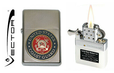 Thunderbird US Coast Guard Emblem Lighter Soft Top Flame Butane Refillable