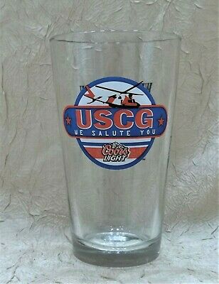 United States Coast Guard WE Salute You Coors Light Glass