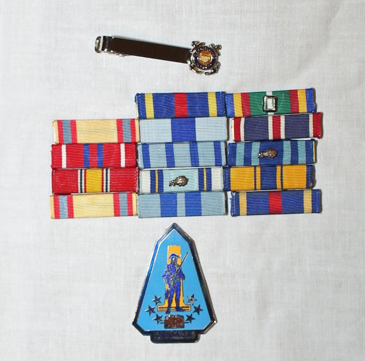 Military Ribbons Coast Guard Tie Clip Academy Grad Association Device