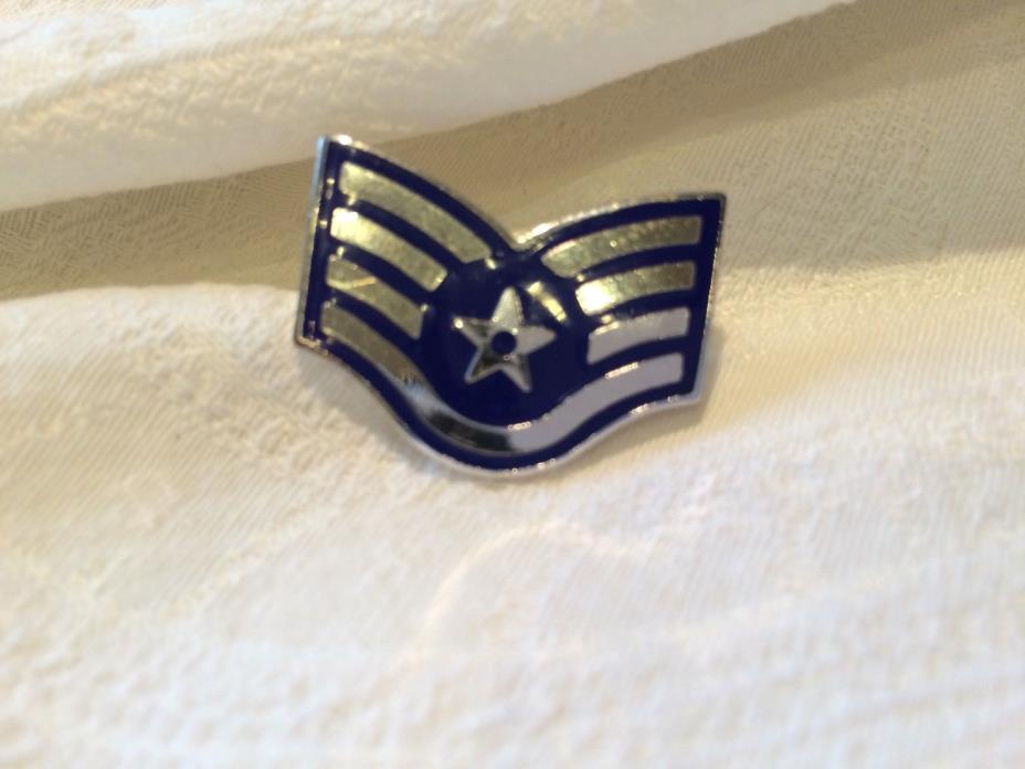 Air Force Pin Blue with five point star and four bars