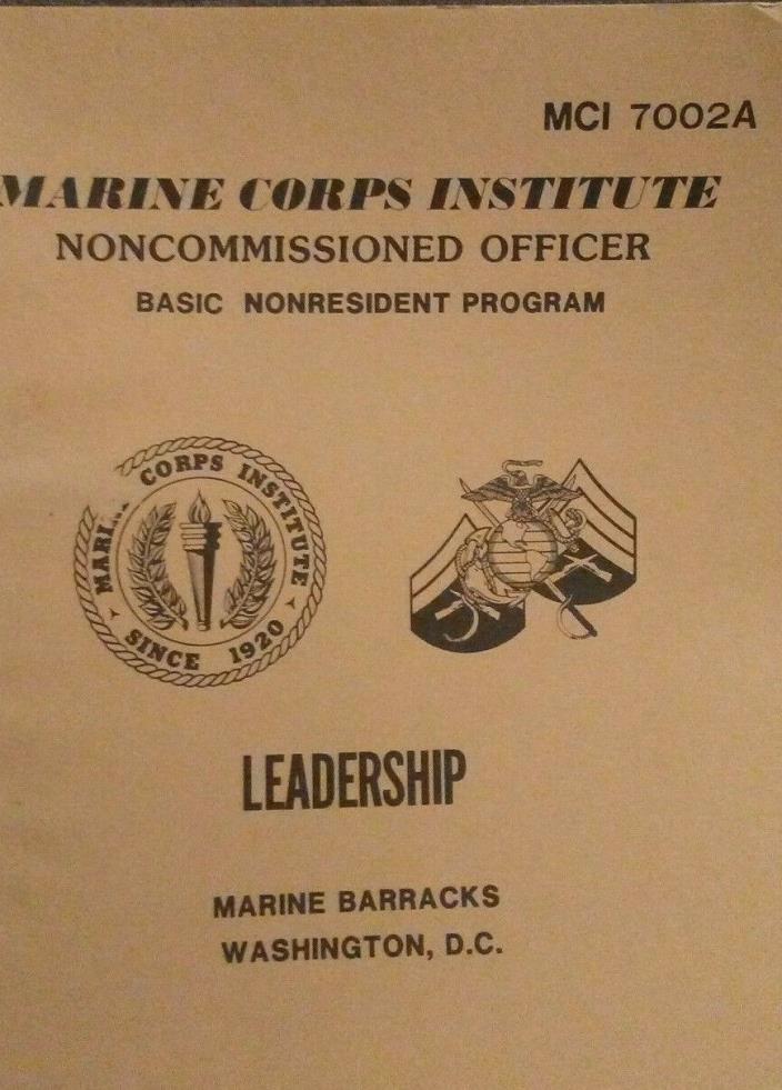 USMC MCI Marine Corps Institute 7002A NONCOMMISSIONED OFFICER Handbook