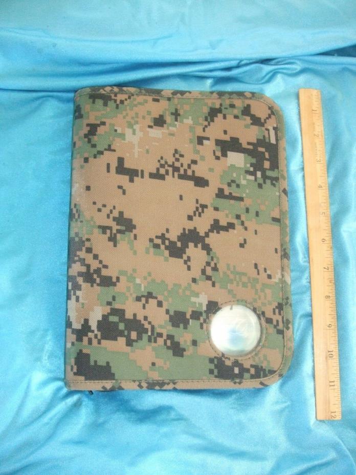 USMC NAVY ARMY USAF BUSINESS / MEETING 3 RING FOLDER-ZIPPERED-COIN HOLDER