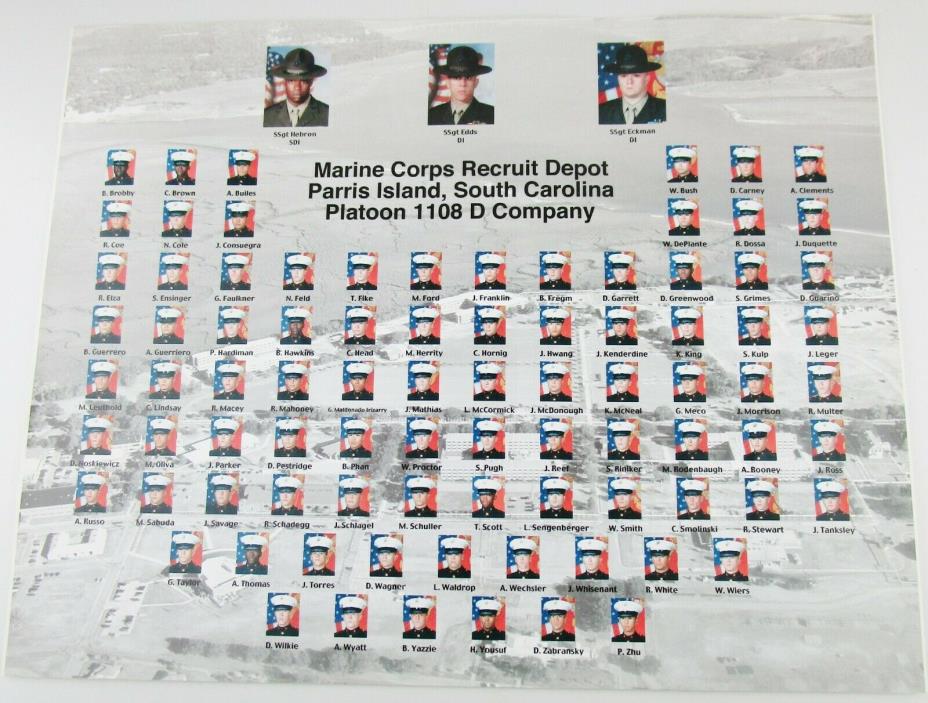 11'' x 14'' Photo US Marine Corps. Recruit Depot Parris Island South Carolina