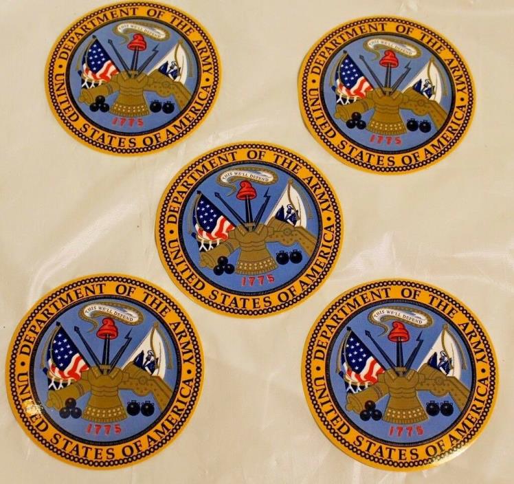 Lot Of 5 USA Military United States Army Seal Decal Bumper Sticker 3 inches
