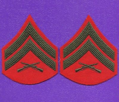 Pair Of USA Marine Corps Corporal Patches