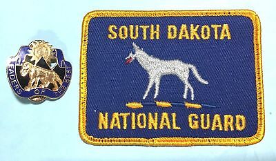 South Dakota National Guard Golden Coyote Logo Patch and  Pin