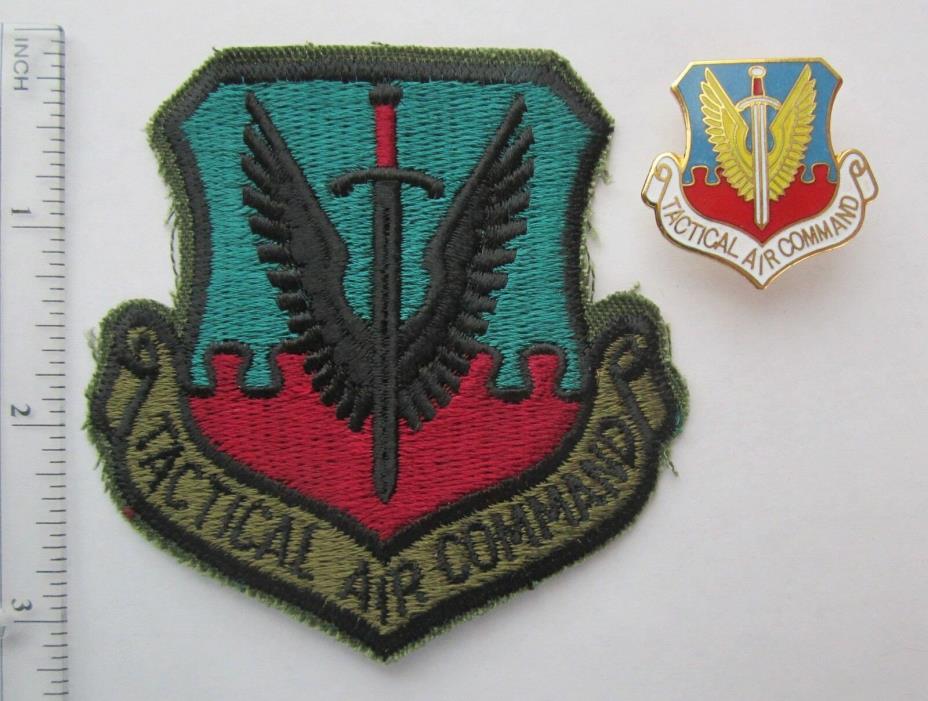 UNITED STARES MILITARY AIR FORCE TACTICAL AIR COMMAND PATCH & PIN INSIGNIA