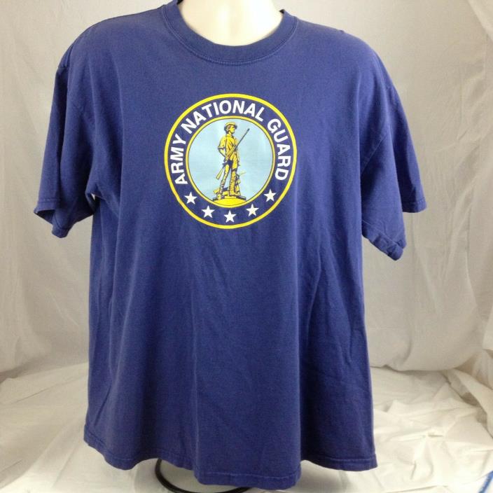 Mens  Vintage  Army National Guard Shirt GILDAN SIZE XL