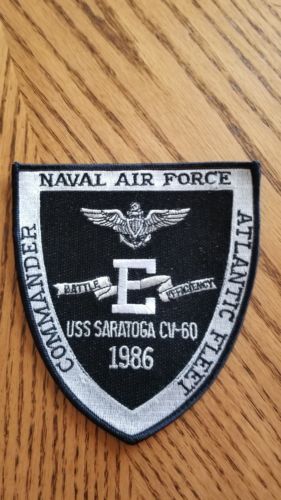 Naval air force USS Saratoga CV – 60 1986 Atlantic Commander patch Jacket
