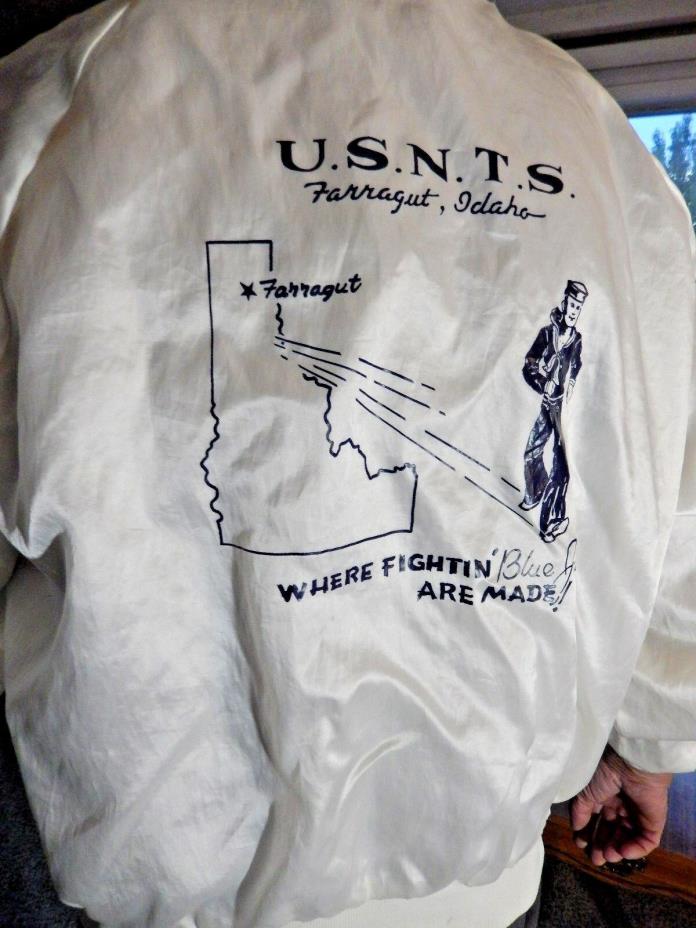 Farragut U.S.Navy Training Station Jacket Fighting Blue Jacket USA size XL
