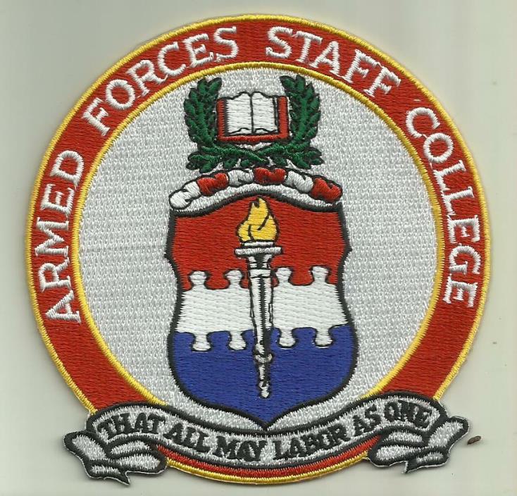 ARMED FORCES STAFF COLLEGE MILITARY PATCH NORFOLK VIRGINIA EDUCATION SOLDIER USA