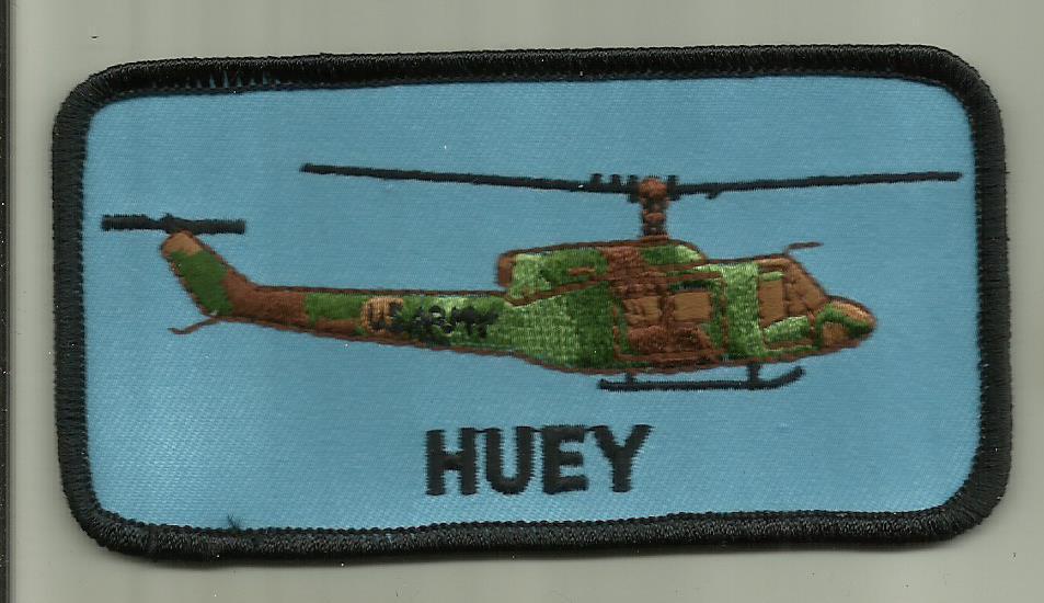HUEY HELICOPTER PATCH U.S.ARMY NAVY USAF USMC HELO PILOT CREW AIRCRAFT USA FLY