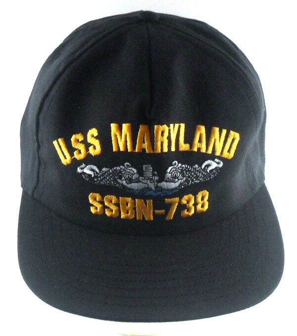 USS Maryland SSBN-738 Navy Ballistic Missile Submarine VTG USA Snapback Hat
