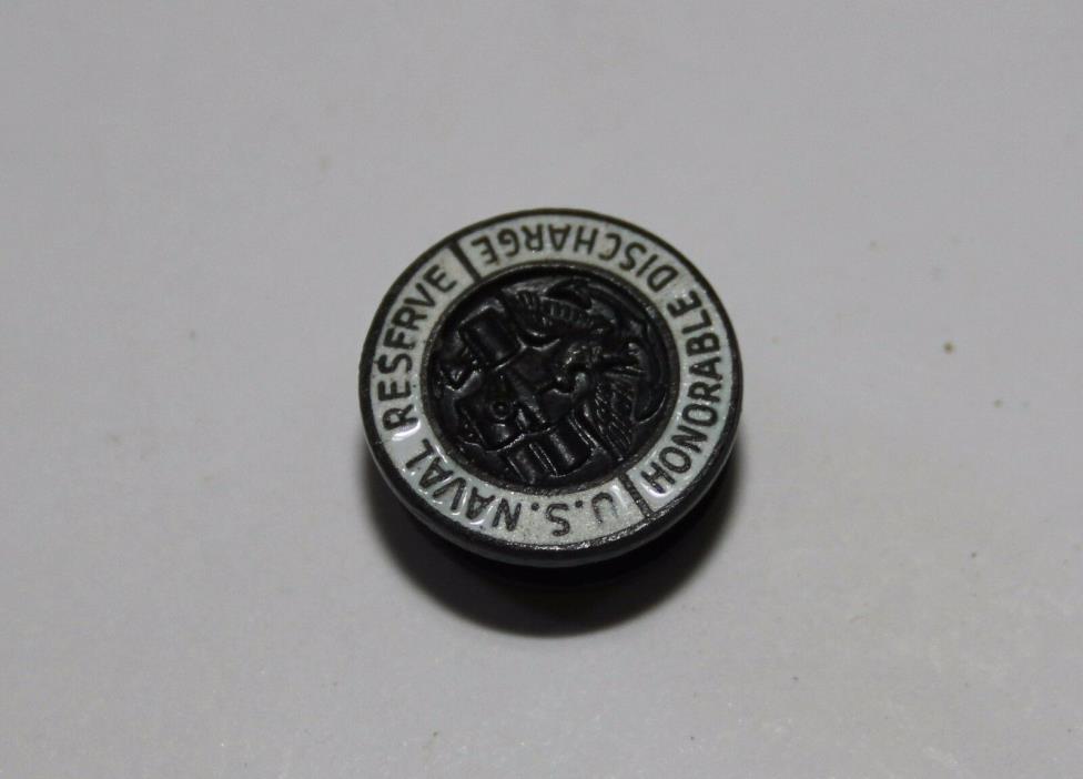 Vintage US United States Naval Reserve Navy Honorable Discharge Button