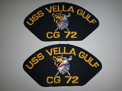 Lot Of 2 US Navy Patches: USS VELLA GULF CG-72