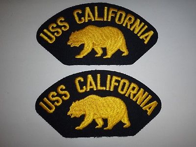 Lot Of 2 US Navy Patches: USS CALIFORNIA
