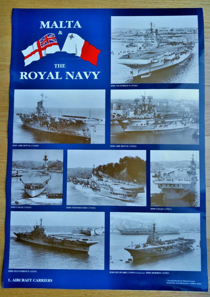 Malta and the Royal Navy Aircraft Carriers Poster