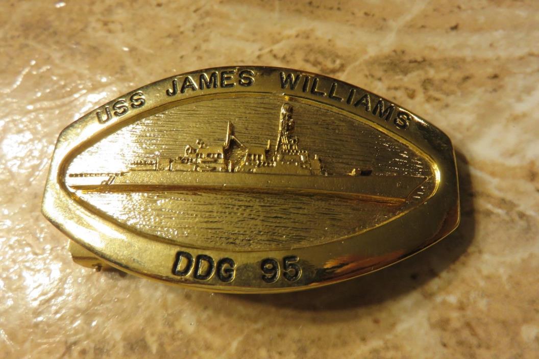 Navy Belt Buckle USS James E. Williams DDG-95 Arleigh Burke-class Destroyer USN