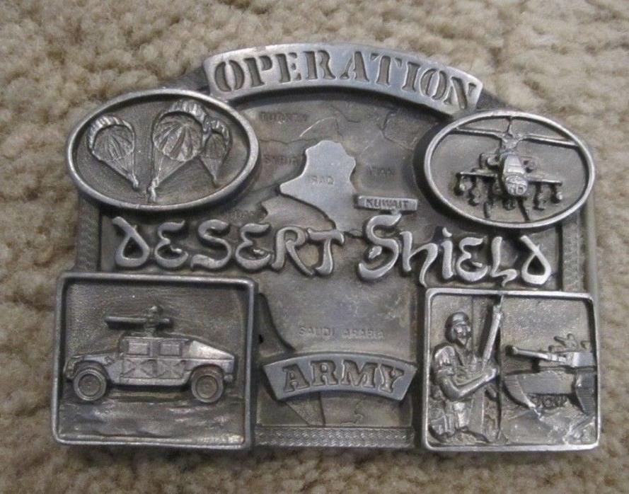 U.S. Army Operation Desert Shield Belt Buckle by Buckle Connection ©1990