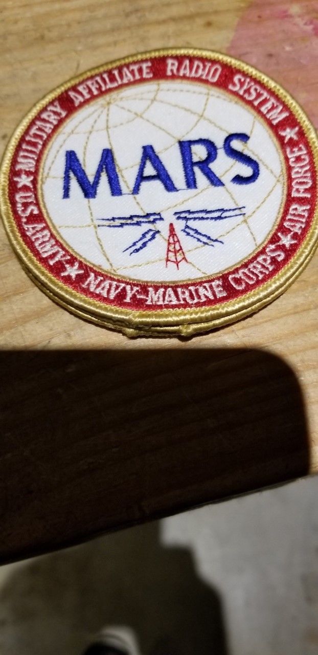 -MARS- MILITARY AFFILIATE RADIO SYSTEM PATCH MEASURES 3 1/2 INCHES DIAMETER (NEW