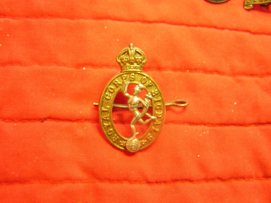 ROYAL CORPS OF SIGNALS  KING'S CROWN, WWII ERA &  EARLIER - BRITISH