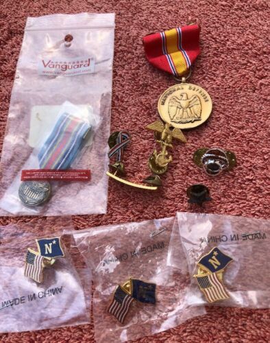 Vintage United States Navy Medals & Pins (Lot Of 10)