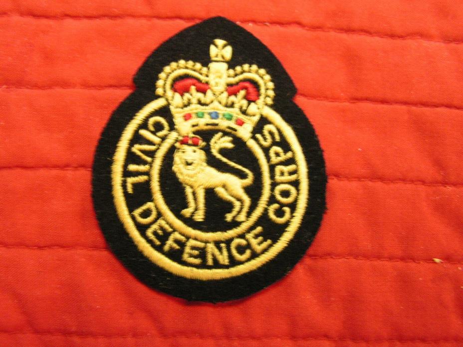 CIVIL DEFENCE CORPS, QUEEN'S CROWN, POST 1953, BRITISH - PATCH