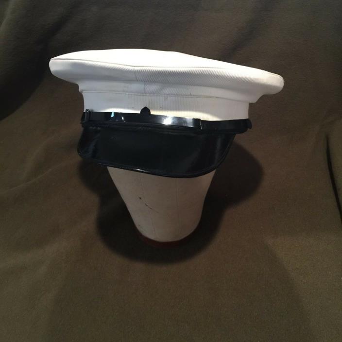 Vintage Military US White Unknown Marines? A&N Hat Cap Co 1968 Size 7 3/8