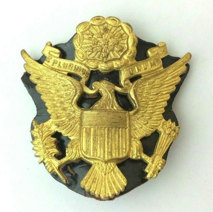 US Military E Plurbus Unum Hat Pin Medallion Badge Insignia Eagle